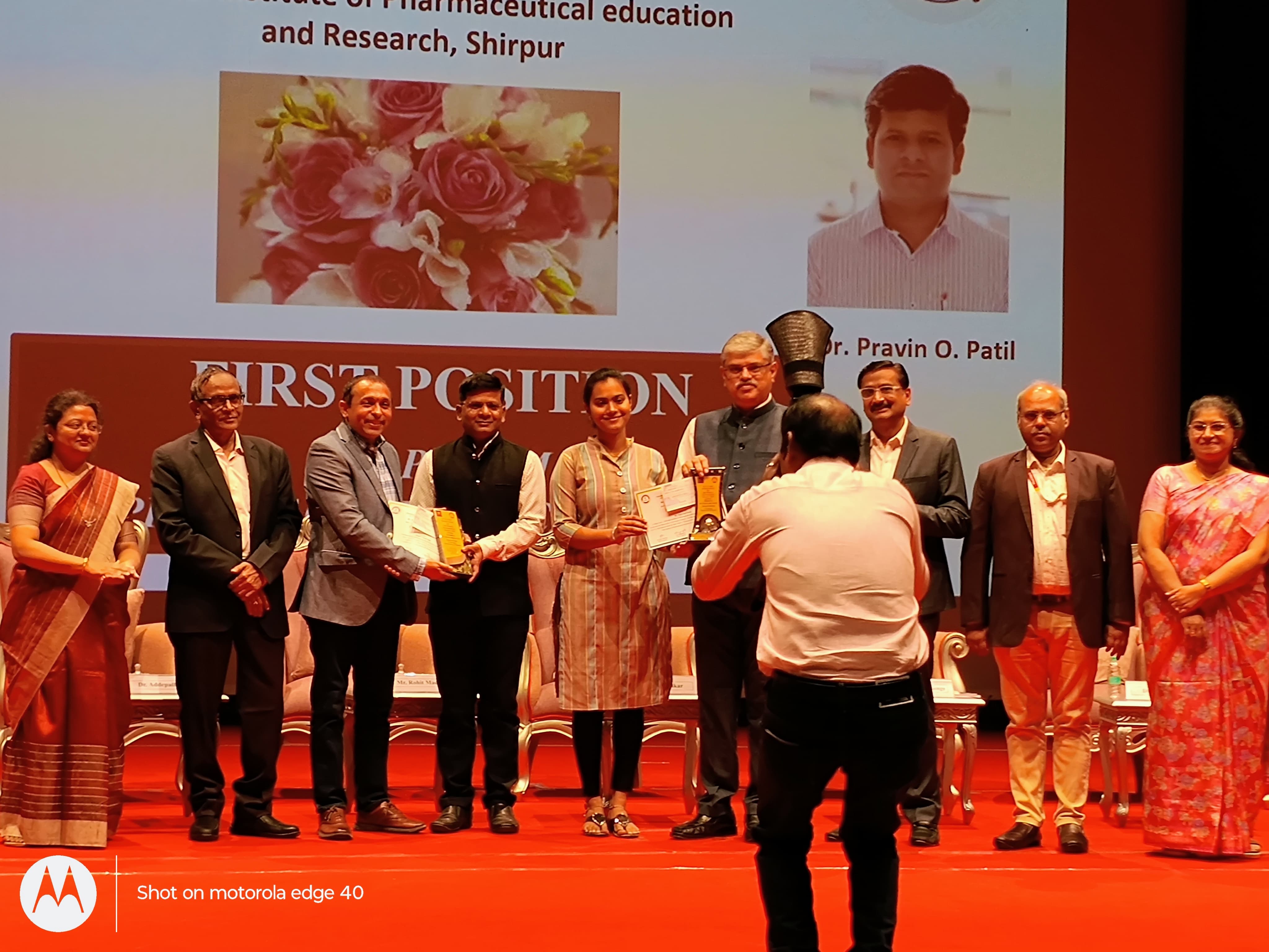 Dr. P. O. Patil received Dr. P. D. Patil National Dissertation Award in the Ph. D