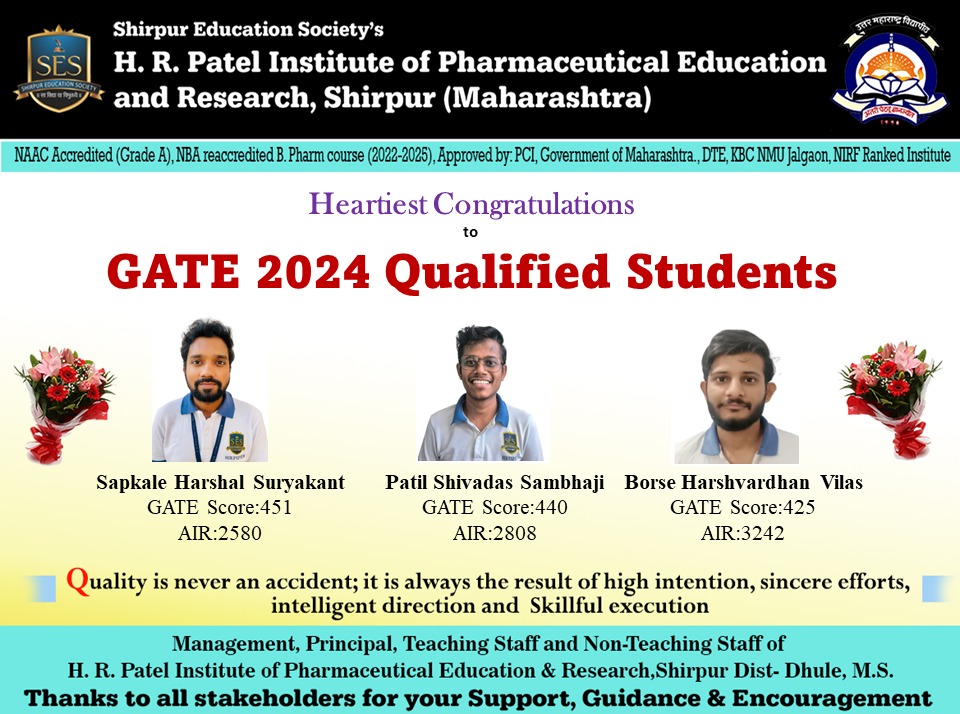 HRPIPER students qualified GATE 2024
