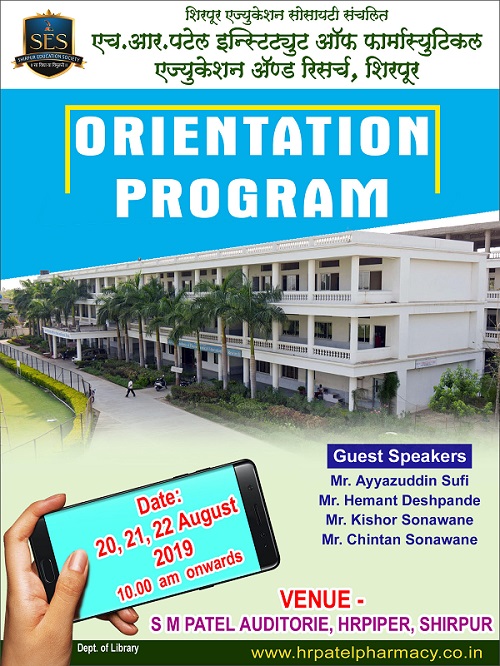 Three days Orientation lecture for B. Pharm students