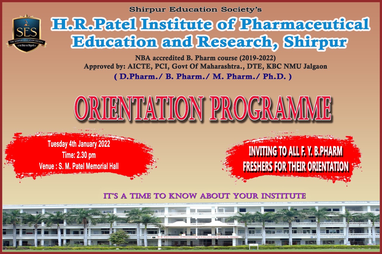 Online Parents Meet organized by HRPIPER, Shirpur Dist Dhule 04.01.2022 Final Year B Pharm 2021-22