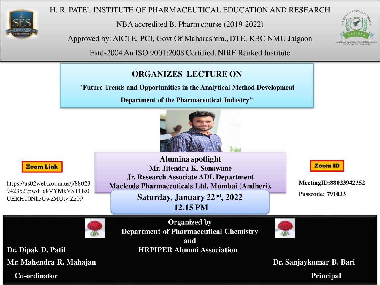 Guest Lecture of Mr. Jitendra Sonawane