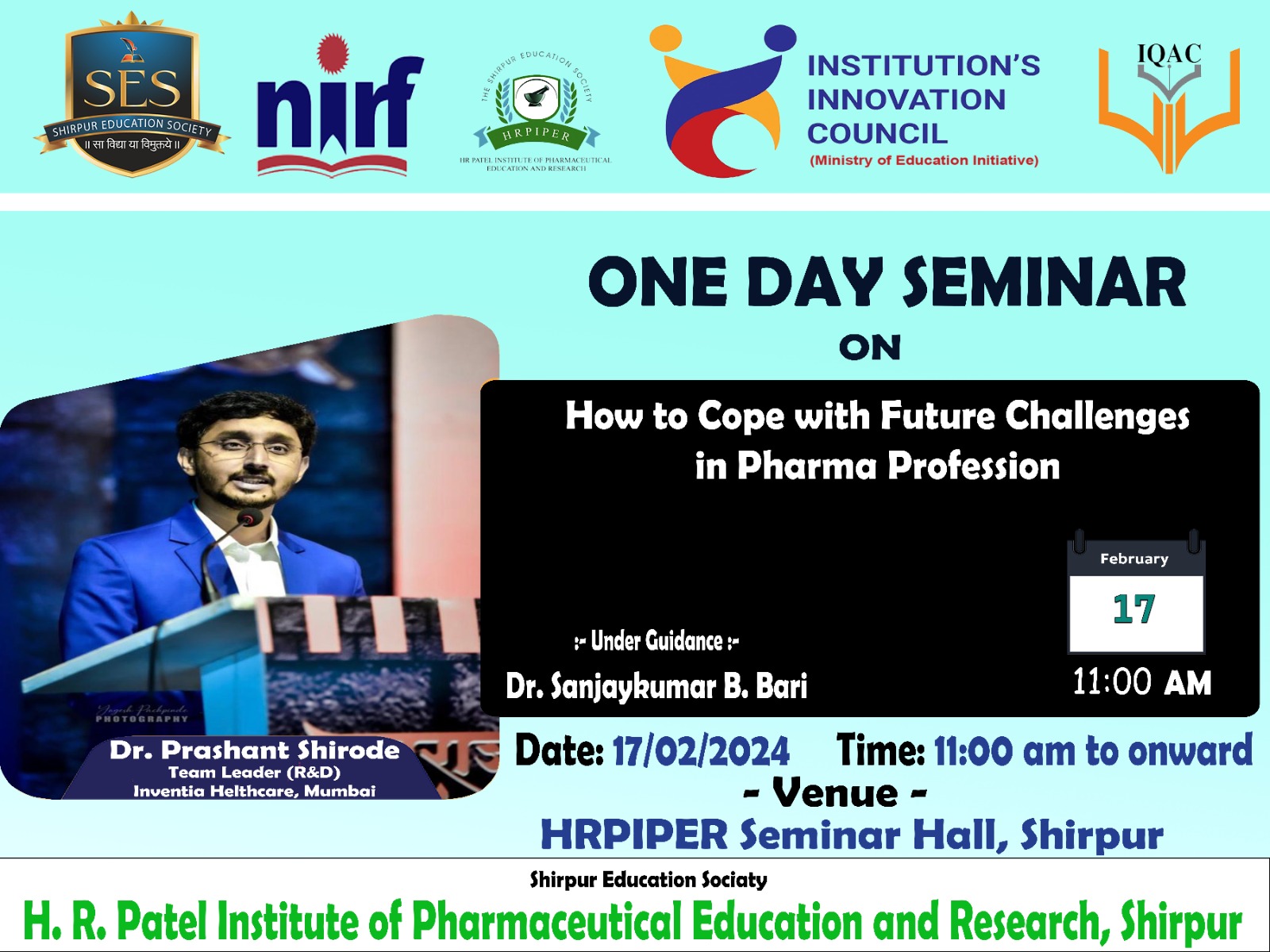 One Day Seminar of Mr. Prashant Shirode