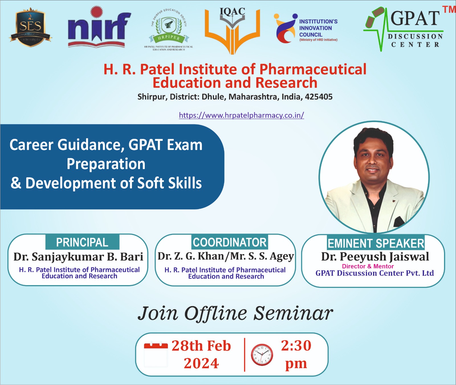 GPAT Guidance lecture by Dr. Peeyush Jaiswal